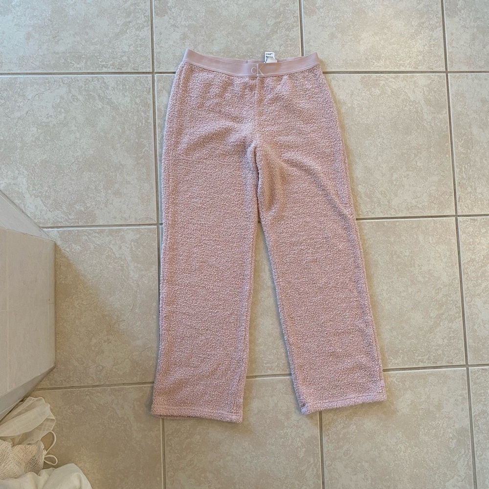 Pink Fuzzy CK1 Lounge Pants - size S - like new - Picture 7 of 7